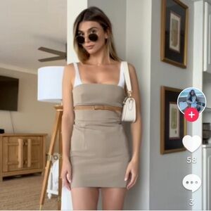 Zara Combination Belted Dress